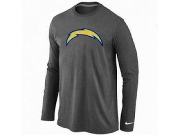 NEW San Diego Charger Logo Long Sleeve T-Shirt D.Grey NEW San Diego Charger Logo Long Sleeve T-Shirt D.Grey