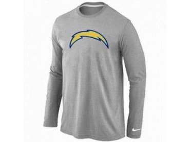 NEW San Diego Charger Logo Long Sleeve T-Shirt Grey