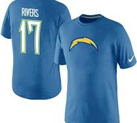 NEW San Diego Chargers #17 Philip Rivers Name & Number NFL T-Shirt Electric Blue NEW San Diego Chargers #17 Philip Rivers Name & Number NFL T-Shirt Electric Blue