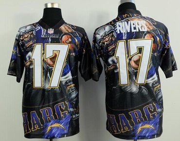 NEW San Diego Chargers #17 Philip Rivers Navy Team Color NFL Elite Fanatical Version Jersey NEW San Diego Chargers #17 Philip Rivers Navy Team Color NFL Elite Fanatical Version Jersey