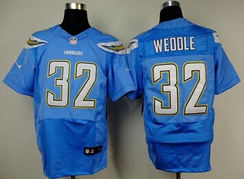 NEW San Diego Chargers #32 Eric Weddle Electric Blue Alternate NFL New Elite Jersey