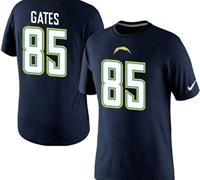 NEW San Diego Chargers #85 Gates Pride Name & Number NFL T-Shirt Navy Blue NEW San Diego Chargers #85 Gates Pride Name & Number NFL T-Shirt Navy Blue