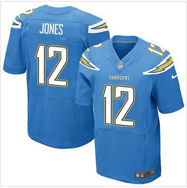 NEW San Diego Chrgers #12 Jacoby Jones Electric Blue Alternate Men's Stitched NFL New Elite Jersey
