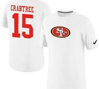 NEW San Francisco 49ers #15 Michael Crabtree Name & Number NFL T-Shirt White NEW San Francisco 49ers #15 Michael Crabtree Name & Number NFL T-Shirt White