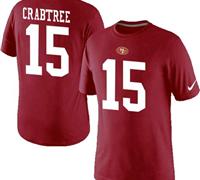 NEW San Francisco 49ers #15 Michael Crabtree Pride Name & Number NFL T-Shirt Red