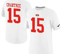NEW San Francisco 49ers #15 Michael Crabtree Pride Name & Number NFL T-Shirt White NEW San Francisco 49ers #15 Michael Crabtree Pride Name & Number NFL T-Shirt White