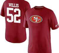 NEW San Francisco 49ers #52 Patrick Willis Name & Number NFL T-Shirt Red