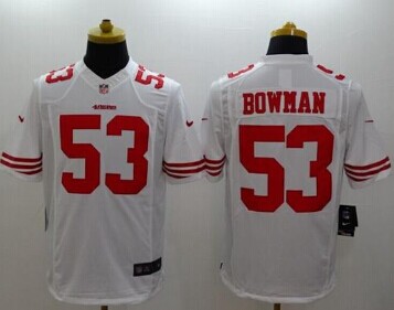 NEW San Francisco 49ers #53 NaVorro Bowman White NFL Limited Jersey NEW San Francisco 49ers #53 NaVorro Bowman White NFL Limited Jersey
