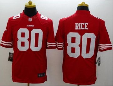NEW San Francisco 49ers #80 Jerry Rice Red Team Color NFL Limited Jersey NEW San Francisco 49ers #80 Jerry Rice Red Team Color NFL Limited Jersey