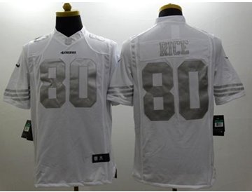 NEW San Francisco 49ers #80 Jerry Rice White NFL Limited Platinum Jersey NEW San Francisco 49ers #80 Jerry Rice White NFL Limited Platinum Jersey