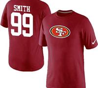 NEW San Francisco 49ers #99 Aldon Smith Name & Number NFL T-Shirt Red
