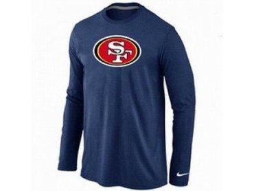 NEW San Francisco 49ers Logo Long Sleeve T-Shirt D.Blue