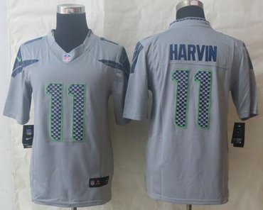 NEW Seattle Seahawks #11 Percy Harvin Grey NFL Limited Jersey NEW Seattle Seahawks #11 Percy Harvin Grey NFL Limited Jersey