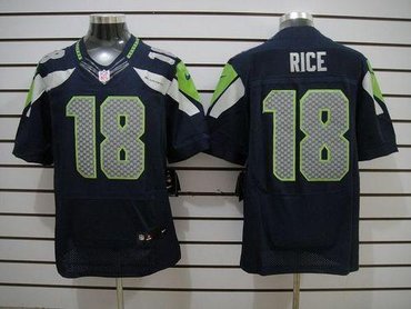 NEW Seattle Seahawks #18 Sidney Rice Steel Blue Team Color NFL Elite Jersey NEW Seattle Seahawks #18 Sidney Rice Steel Blue Team Color NFL Elite Jersey