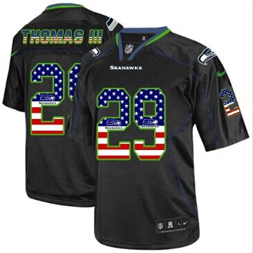 NEW Seattle Seahawks #29 Earl Thomas III Black NFL Elite USA Flag Fashion Jersey NEW Seattle Seahawks #29 Earl Thomas III Black NFL Elite USA Flag Fashion Jersey