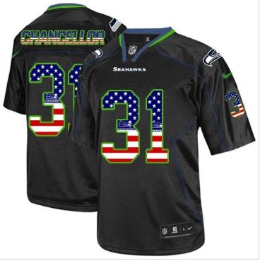 NEW Seattle Seahawks #31 Kam Chancellor Black NFL Elite USA Flag Fashion Jersey NEW Seattle Seahawks #31 Kam Chancellor Black NFL Elite USA Flag Fashion Jersey