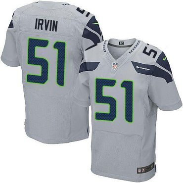 NEW Seattle Seahawks #51 Bruce Irvin Grey NFL Elite Jersey NEW Seattle Seahawks #51 Bruce Irvin Grey NFL Elite Jersey