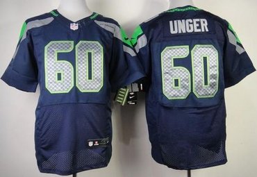 NEW Seattle Seahawks #60 Max Unger Steel Blue Team Color NFL Elite Jersey NEW Seattle Seahawks #60 Max Unger Steel Blue Team Color NFL Elite Jersey