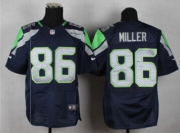 NEW Seattle Seahawks #86 Zach Miller Steel Blue Team Color NFL Elite jersey NEW Seattle Seahawks #86 Zach Miller Steel Blue Team Color NFL Elite jersey