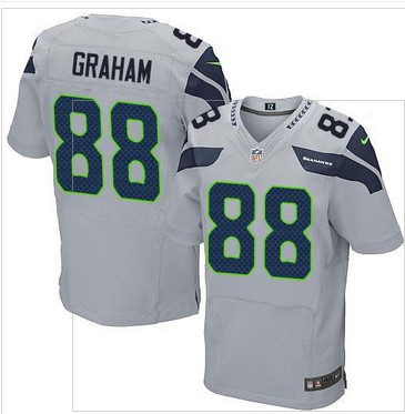 NEW Seattle Seahawks #88 Jimmy Graham Grey Alternate Men's Stitched NFL Elite Jersey NEW Seattle Seahawks #88 Jimmy Graham Grey Alternate Men's Stitched NFL Elite Jersey