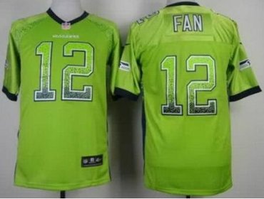 NEW Seattle Seahawks 12 Fan Green Drift Fashion Elite NFL Jerseys NEW Seattle Seahawks 12 Fan Green Drift Fashion Elite NFL Jerseys