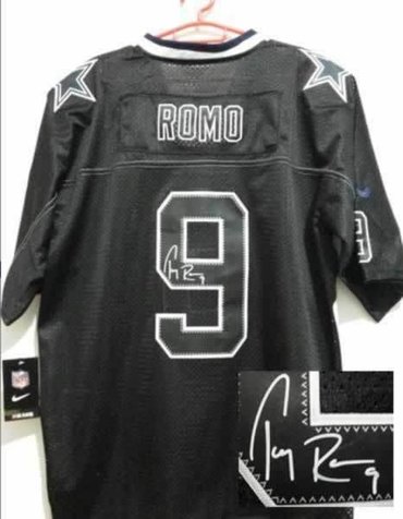NEW Signed Elite Dallas Cowboys 9 Tony Romo Lights out Black NEW Signed Elite Dallas Cowboys 9 Tony Romo Lights out Black