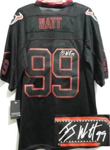 NEW Signed Elite Houston Texans 99 Watt Lights out Black