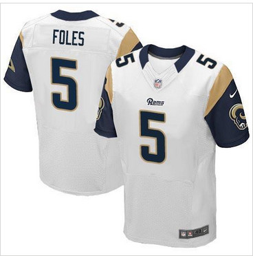 NEW St. Louis Rams #5 Nick Foles White Men's Stitched NFL Elite Jersey NEW St. Louis Rams #5 Nick Foles White Men's Stitched NFL Elite Jersey