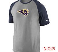 NEW St.Louis Rams Ash Tri Big Play Raglan NFL T-Shirt Grey Navy Blue NEW St.Louis Rams Ash Tri Big Play Raglan NFL T-Shirt Grey Navy Blue