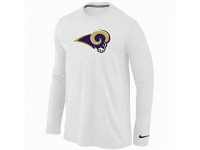 NEW St.Louis Rams Logo Long Sleeve T-Shirt WHITE NEW St.Louis Rams Logo Long Sleeve T-Shirt WHITE