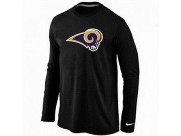 NEW St.Louis Rams Logo Long Sleeve T-Shirt black NEW St.Louis Rams Logo Long Sleeve T-Shirt black