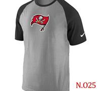 NEW Tampa Bay Buccaneers Ash Tri Big Play Raglan NFL T-Shirt Grey Black NEW Tampa Bay Buccaneers Ash Tri Big Play Raglan NFL T-Shirt Grey Black
