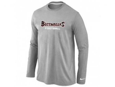 NEW Tampa Bay Buccaneers font Long Sleeve T-Shirt Grey NEW Tampa Bay Buccaneers font Long Sleeve T-Shirt Grey