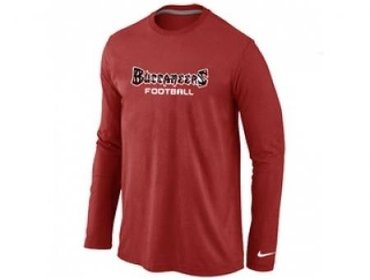 NEW Tampa Bay Buccaneers font Long Sleeve T-Shirt Red NEW Tampa Bay Buccaneers font Long Sleeve T-Shirt Red