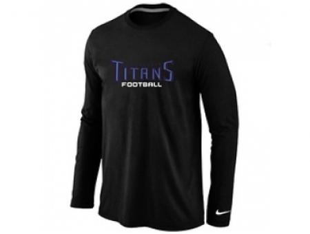 NEW Tennessee Titans Authentic font Long Sleeve T-Shirt Black NEW Tennessee Titans Authentic font Long Sleeve T-Shirt Black