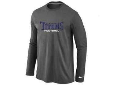 NEW Tennessee Titans Authentic font Long Sleeve T-Shirt D.Grey NEW Tennessee Titans Authentic font Long Sleeve T-Shirt D.Grey