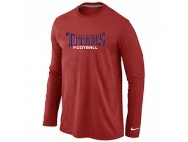 NEW Tennessee Titans Authentic font Long Sleeve T-Shirt Red NEW Tennessee Titans Authentic font Long Sleeve T-Shirt Red