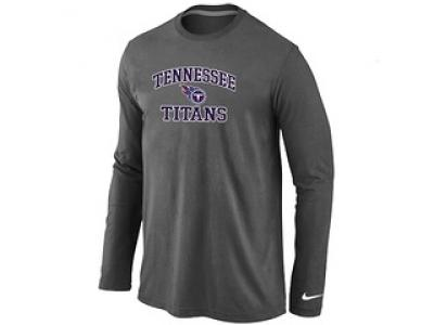 NEW Tennessee Titans Heart & Soul Long Sleeve T-Shirt D.Grey NEW Tennessee Titans Heart & Soul Long Sleeve T-Shirt D.Grey