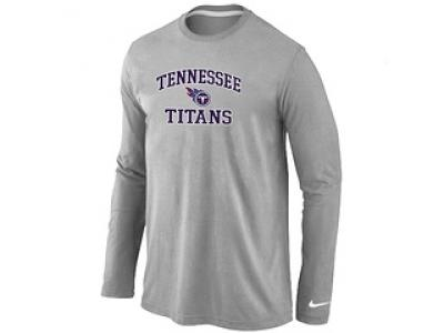 NEW Tennessee Titans Heart & Soul Long Sleeve T-Shirt Grey NEW Tennessee Titans Heart & Soul Long Sleeve T-Shirt Grey