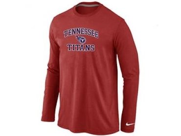 NEW Tennessee Titans Heart & Soul Long Sleeve T-Shirt RED NEW Tennessee Titans Heart & Soul Long Sleeve T-Shirt RED