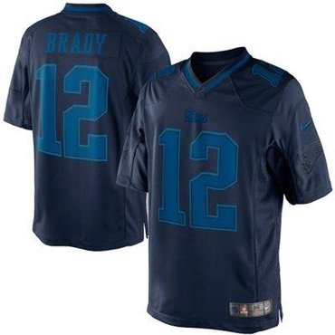 NEW Tom Brady New England Patriots Drenched Limited Jerseys(Navy Blue)