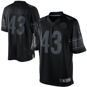 NEW Troy Polamalu Pittsburgh Steelers Drenched Limited Jerseys(Black)