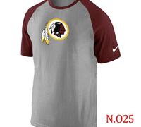 NEW Washington Red Skins Ash Tri Big Play Raglan NFL T-Shirt Grey Red