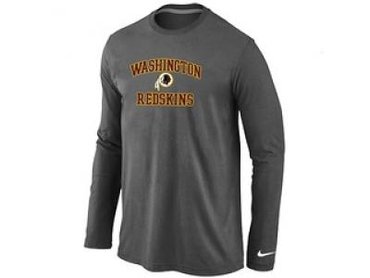 NEW Washington Red Skins Heart & Soul Long Sleeve T-Shirt D.Grey