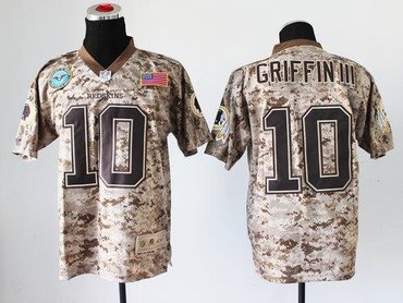 NEW Washington Redskins #10 Robert Griffin III Camo NFL Elite USMC Jersey(USA)