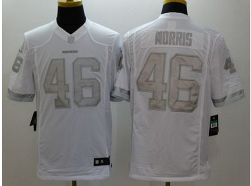 NEW Washington Redskins #46 Alfred Morris White NFL Limited Platinum Jersey