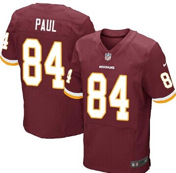 NEW Washington Redskins #84 Niles Paul Burgundy Red Team Color NFL Elite Jersey