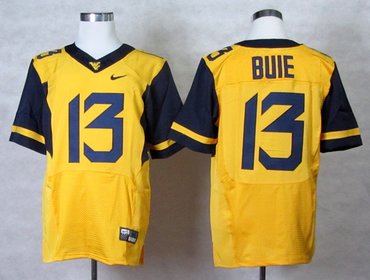 NEW West Virginia Mountaineers Andrew Buie 13 College Football Elite Jerseys - Gold NEW West Virginia Mountaineers Andrew Buie 13 College Football Elite Jerseys - Gold