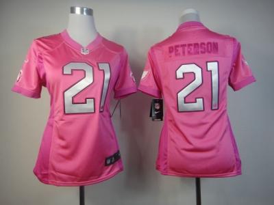 NEW Women Arizona Cardinals #21 Patrick Peterson Pink Jerseys(love s)