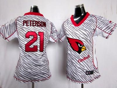 NEW Women Arizona Cardinals #21 Patrick Peterson jerseys(fem fan zebra)